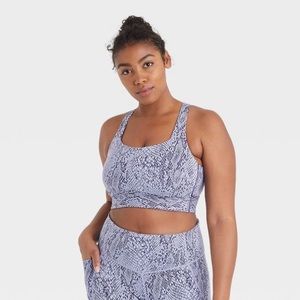 All in Motion Women's Medium Support Snake Print Jacquard Bra